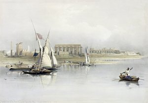 General View of the Ruins of Luxor from the Nile, from Egypt and Nubia, Vol.1